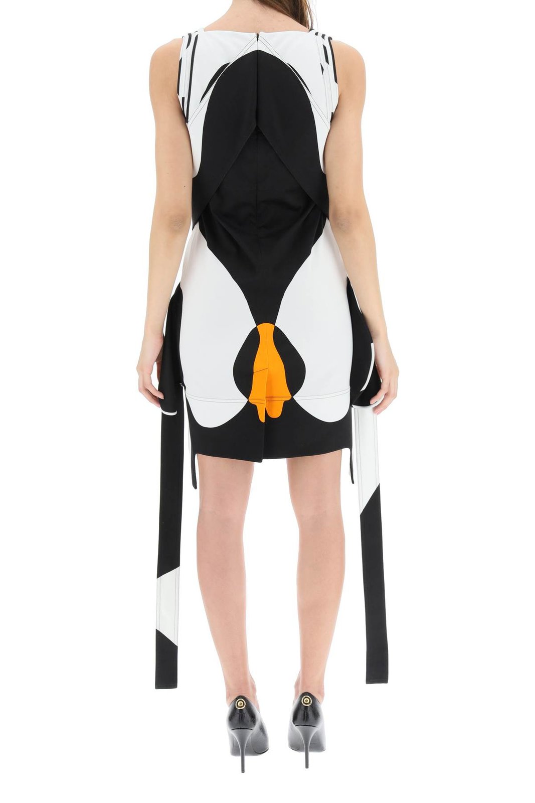 Burberry Sleeveless Slogan Print Mini Dress
