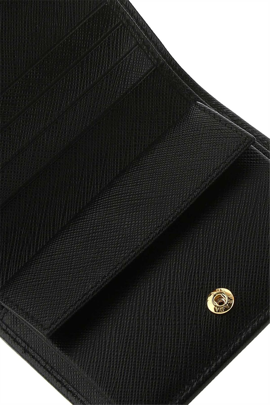 Prada Logo Plaque Small Wallet