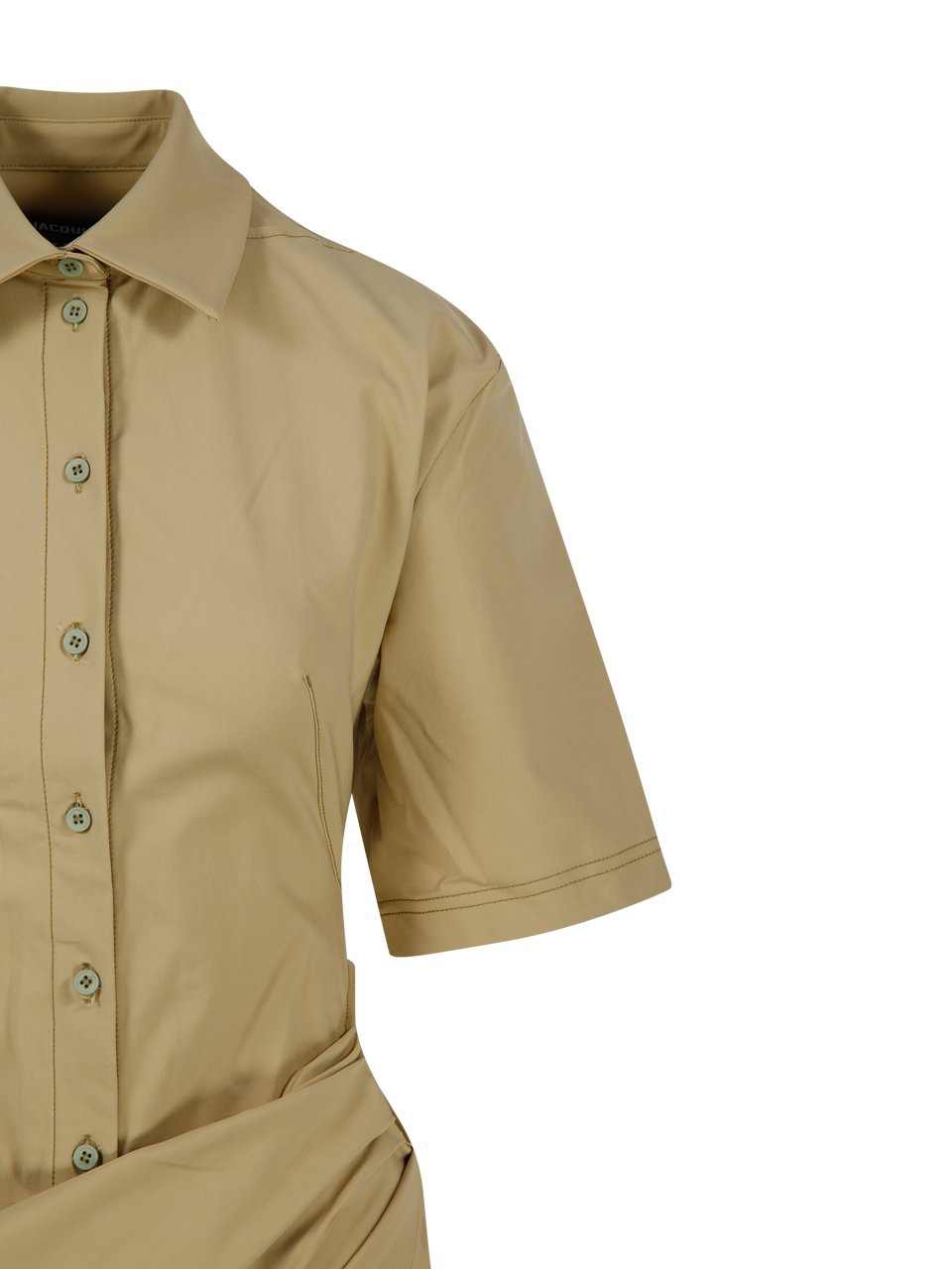 Jacquemus Camisa Draped Mini Shirt Dress 1 Jacquemus Camisa Draped Mini Shirt Dress