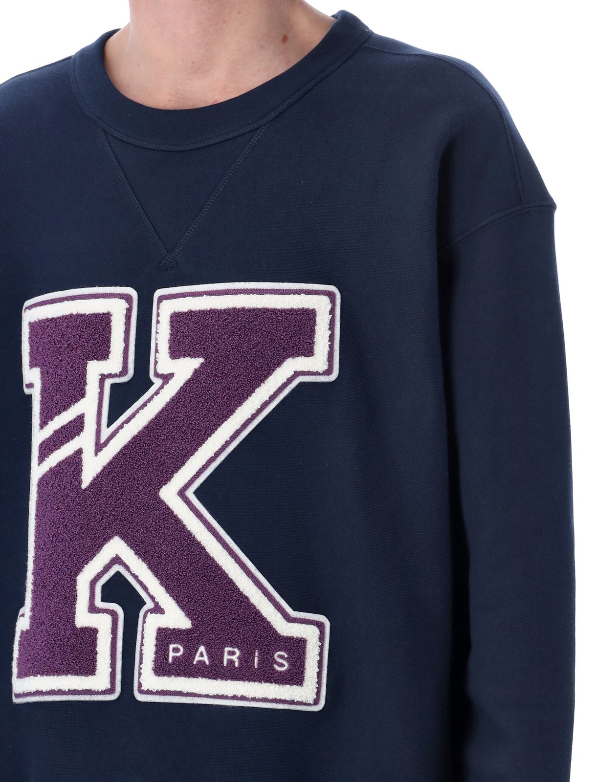 Kenzo Logo-Patch Detailed Crewneck Sweatshirt 1 Kenzo Logo-Patch Detailed Crewneck Sweatshirt