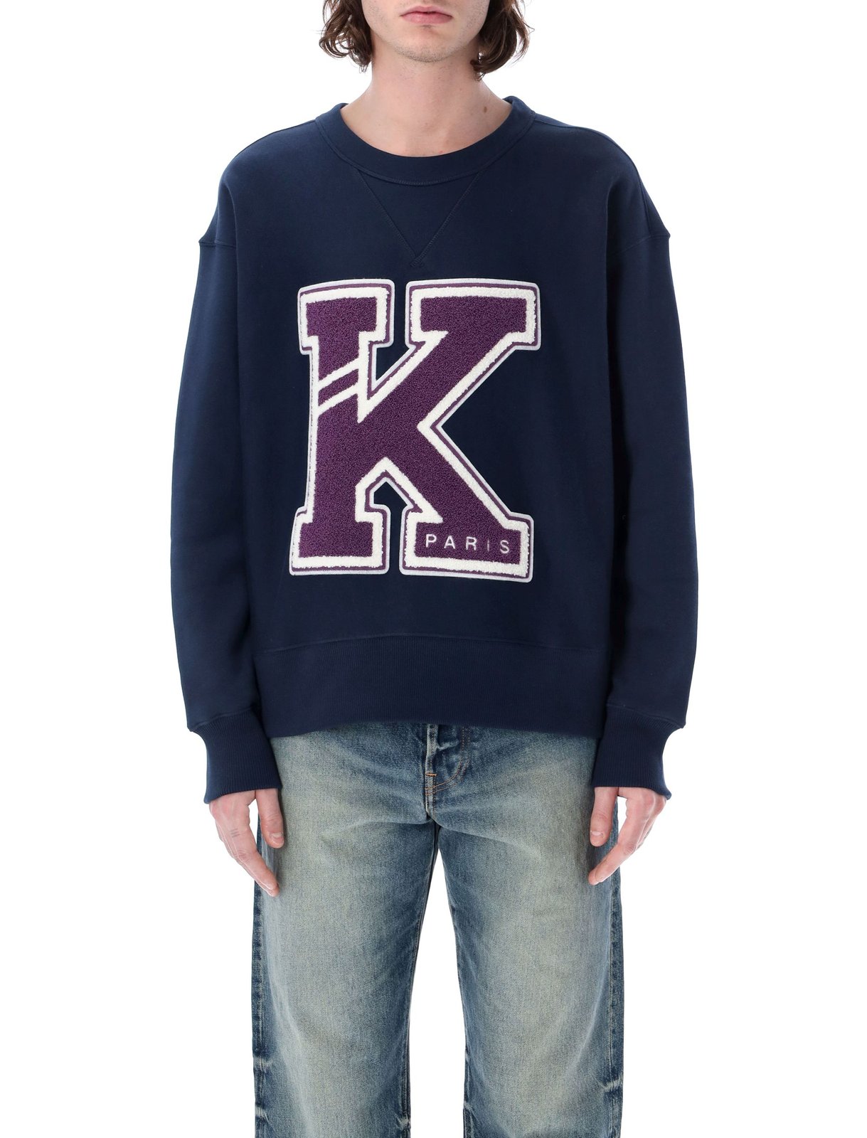 Kenzo Logo-Patch Detailed Crewneck Sweatshirt 2 Kenzo Logo-Patch Detailed Crewneck Sweatshirt