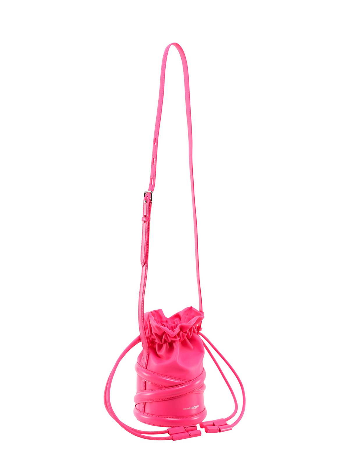Alexander McQueen Logo Printed Bucket Bag