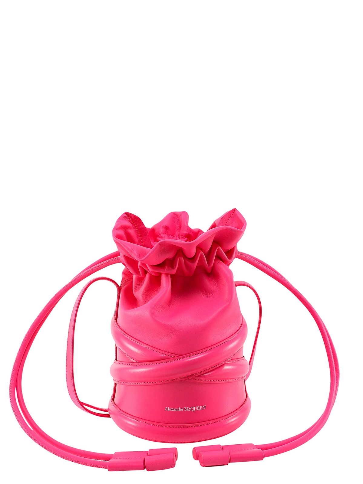Alexander McQueen Logo Printed Bucket Bag