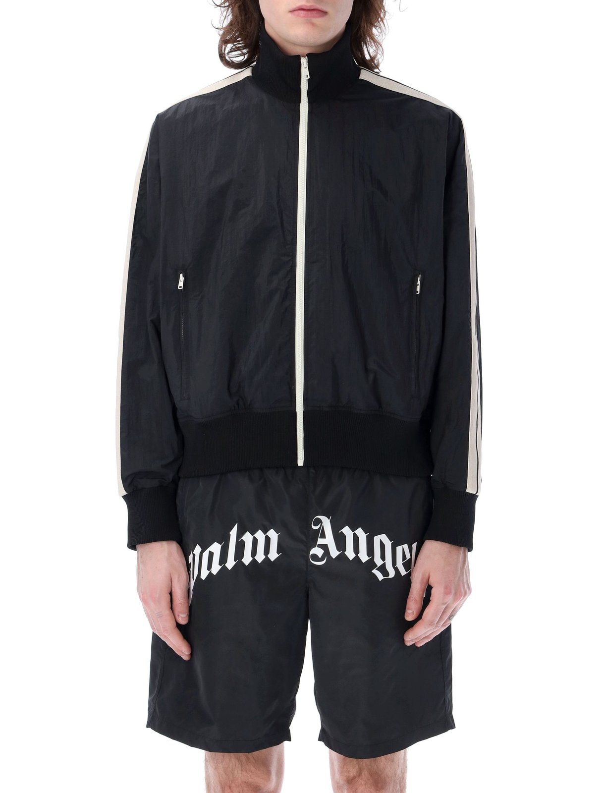 Palm Angels Logo Printed Long-Sleeved Jacket