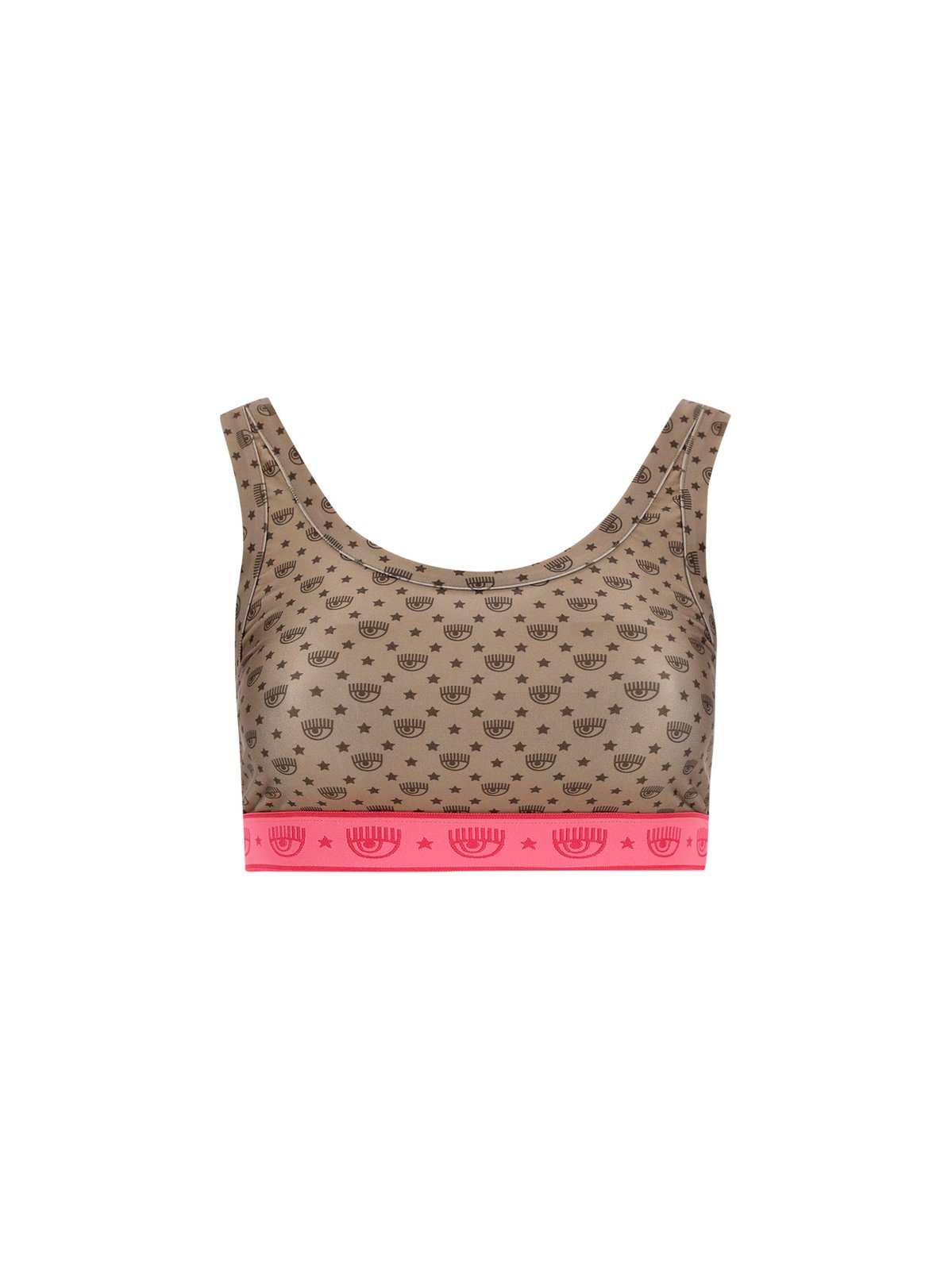 Chiara Ferragni Logomania Scoop Neck Sports Bra