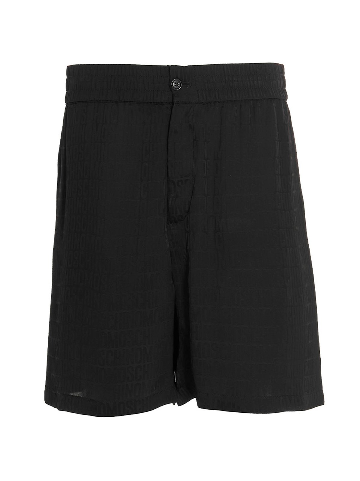 Moschino Monogram Logo Printed Elastic Waist Shorts