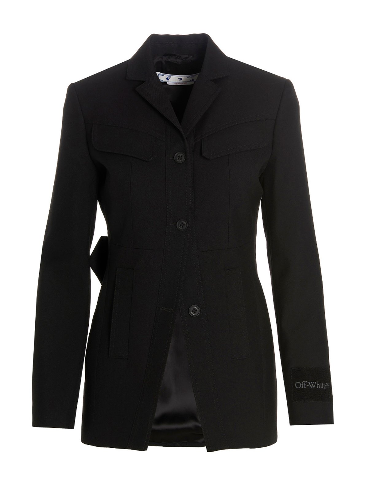 Off-White Single-Breasted Long-Sleeved Jacket