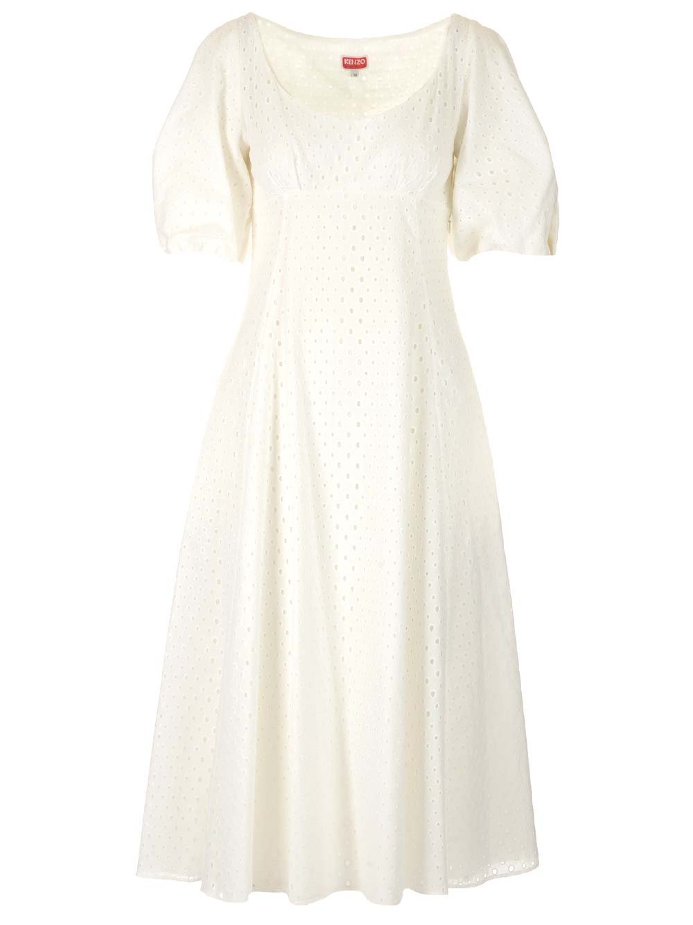 Kenzo Short-Sleeved Flared Midi Dress