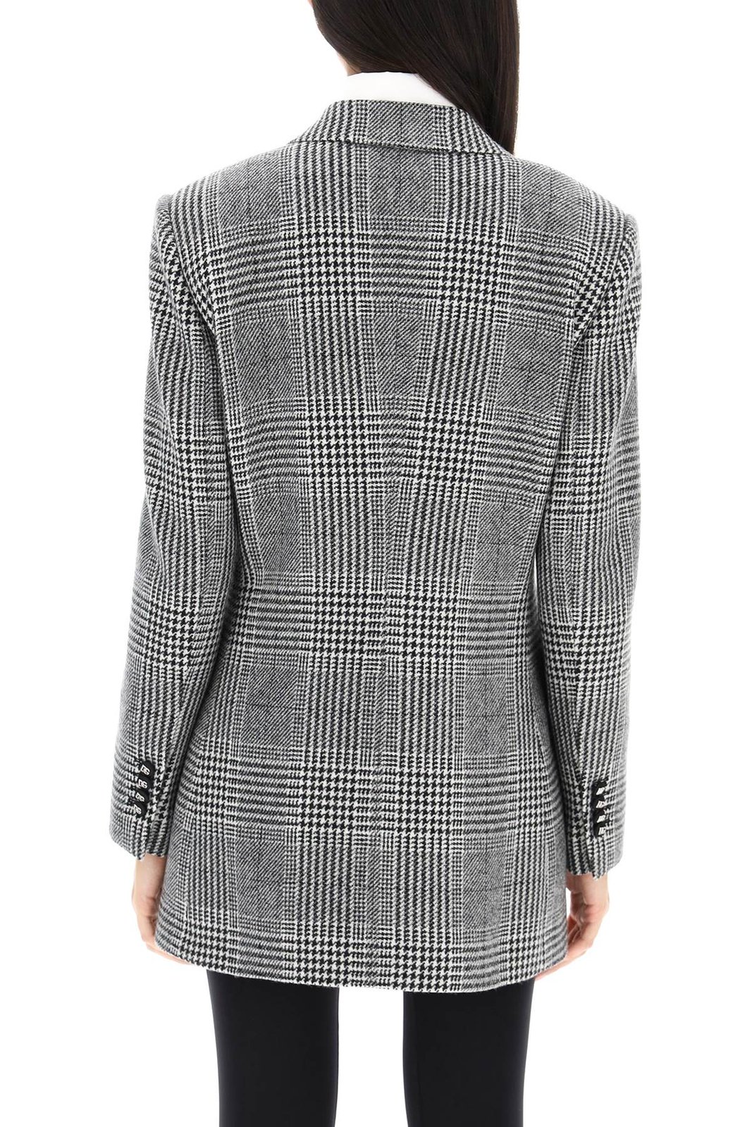 Dolce & Gabbana Houndstooth Patterned Double-Breasted Blazer