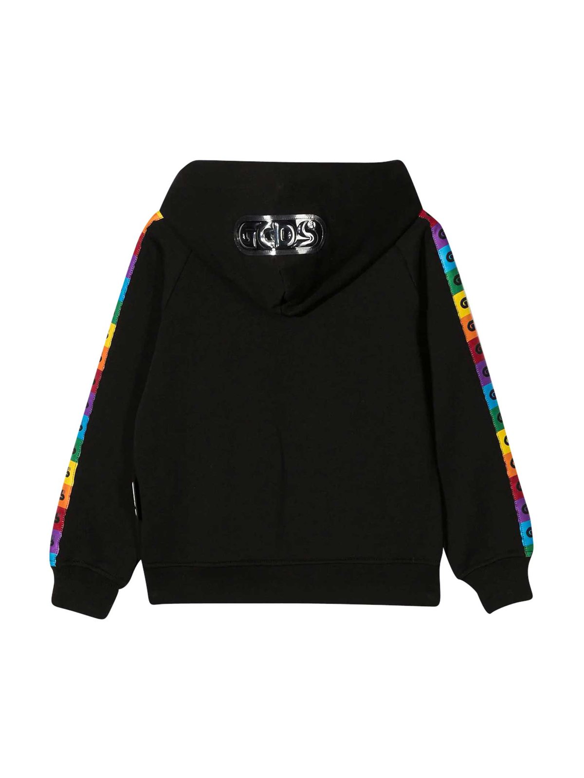 GCDS Kids Rainbow Logo Stripe Hooded Jacket