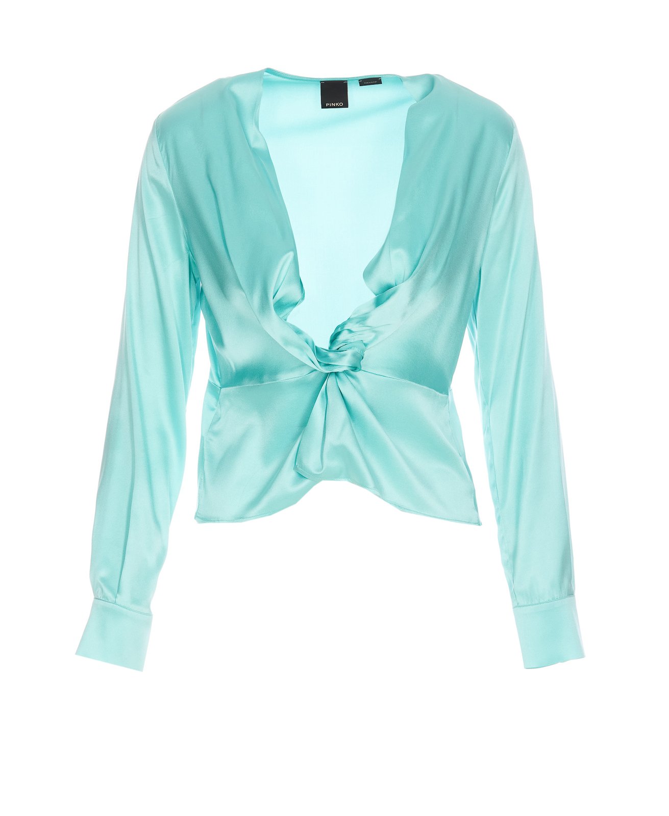 Pinko V-Neck Satin Blouse