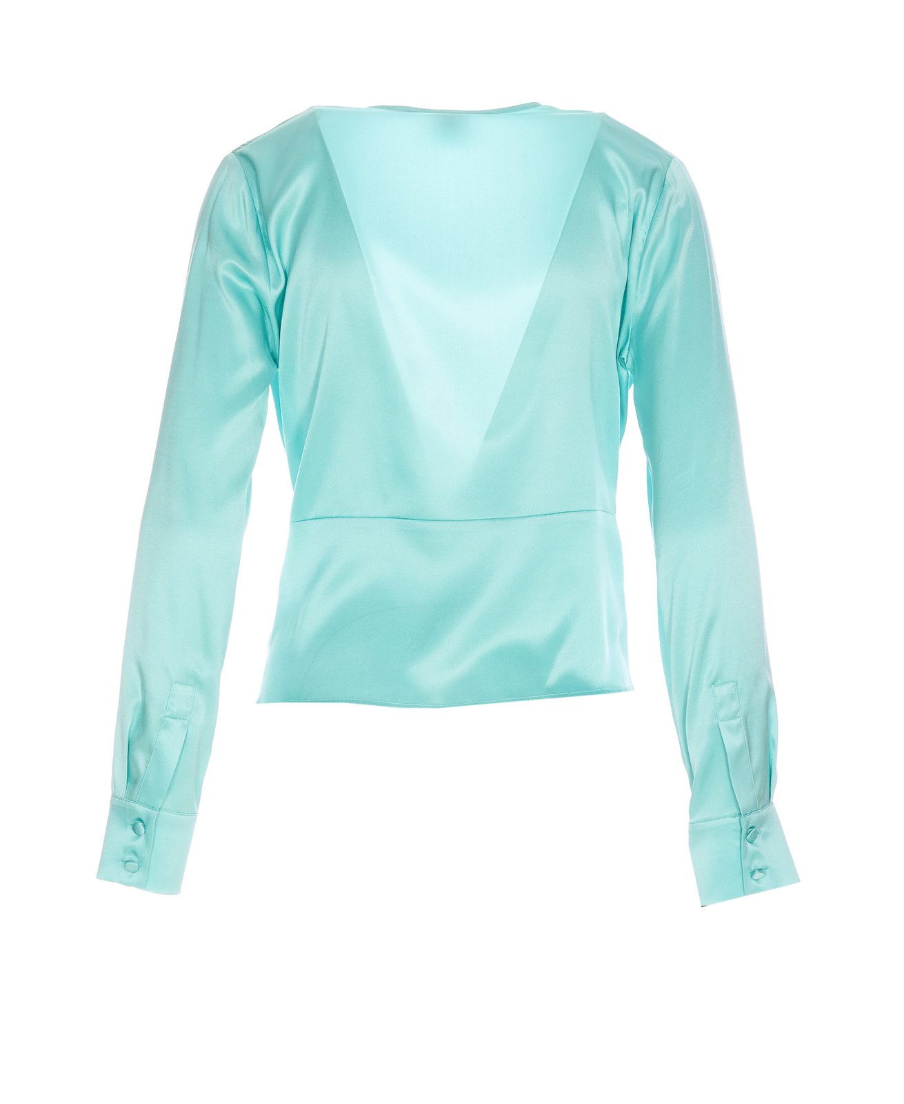 Pinko V-Neck Satin Blouse