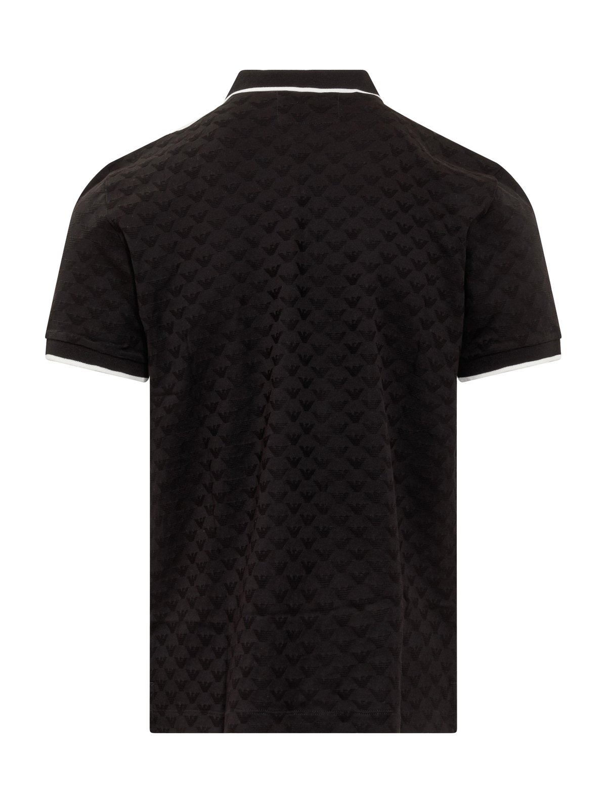 Emporio Armani Logo besticktes Kurzarm-Poloshirt