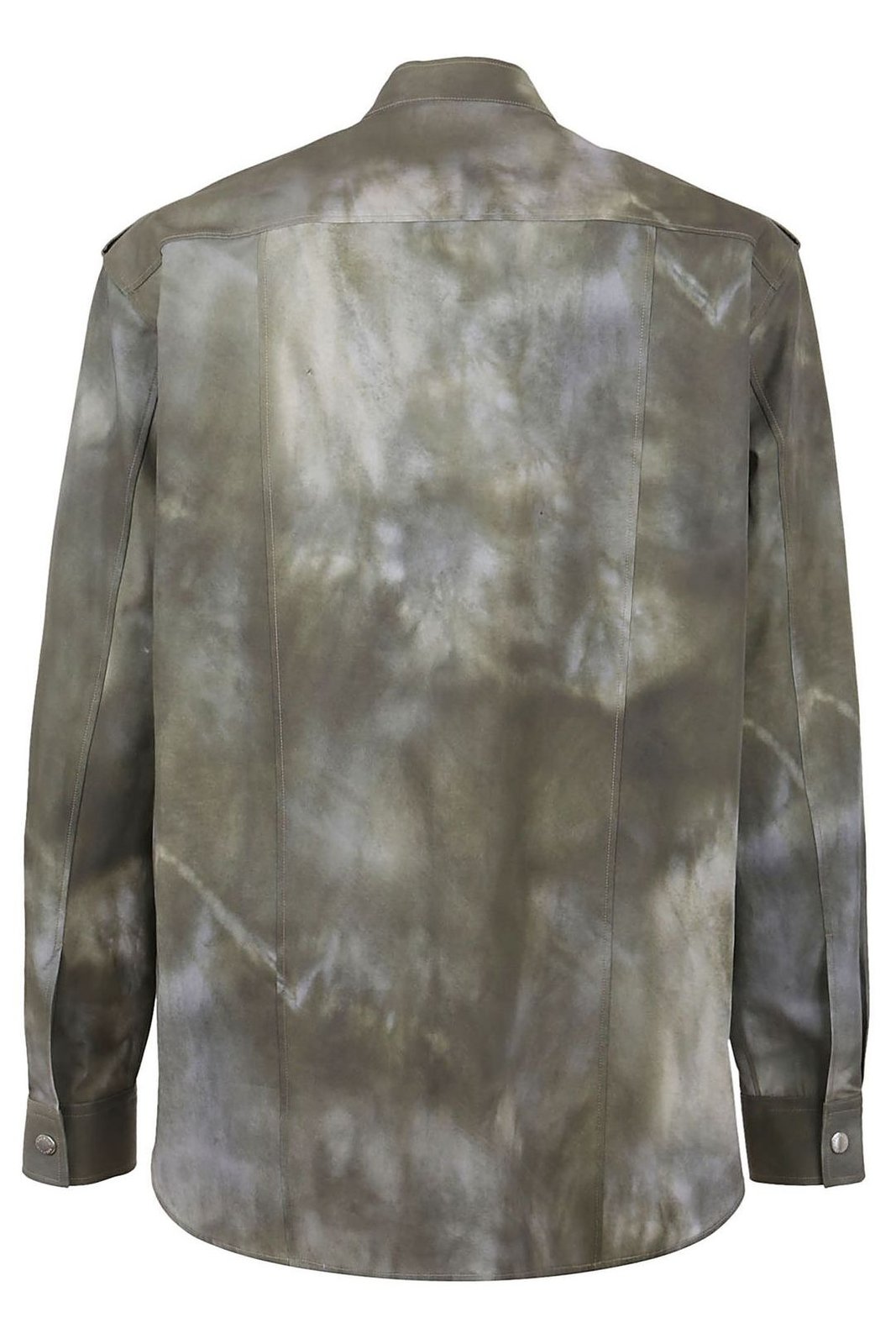 Balmain High Neck Military-Jacke mit verwaschenem Effekt