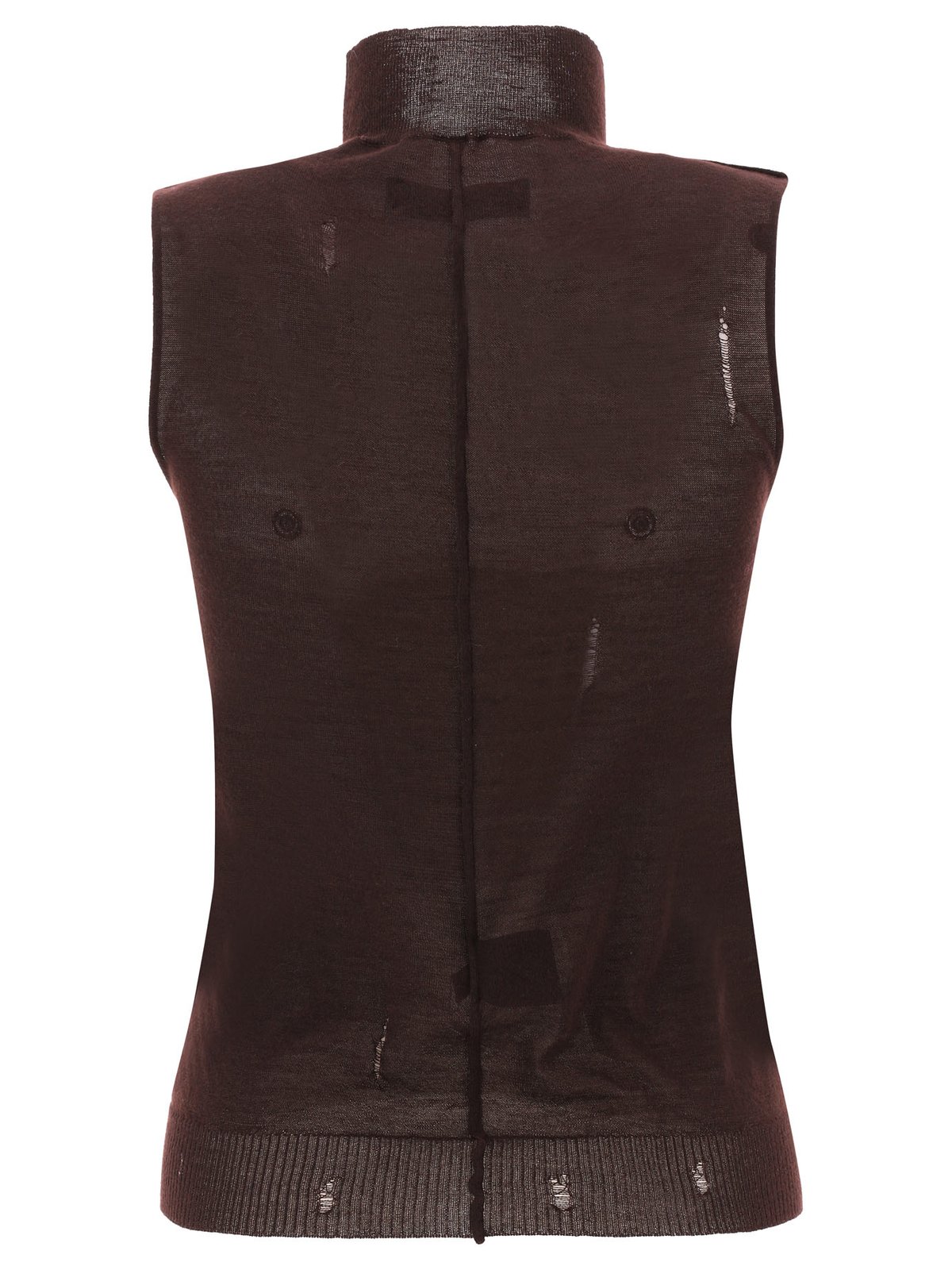 Amiri Stehkragen Distressed Strickweste