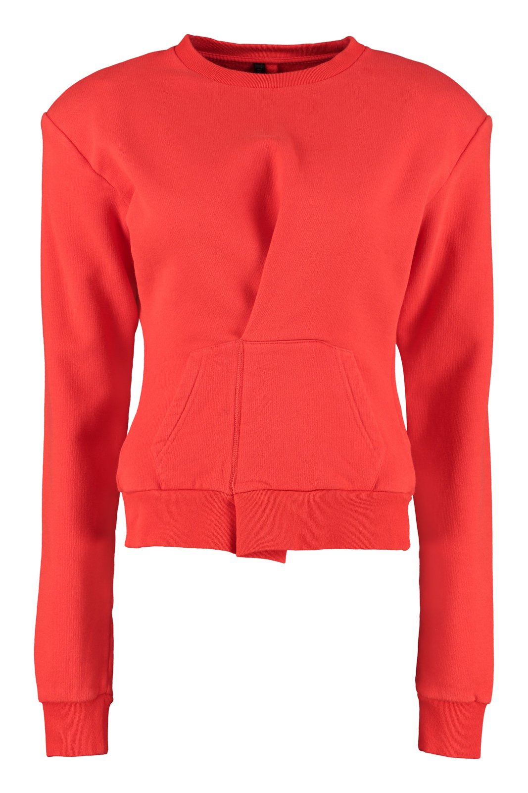 Unravel Project Rundhals-Sweatshirt mit geripptem Saum