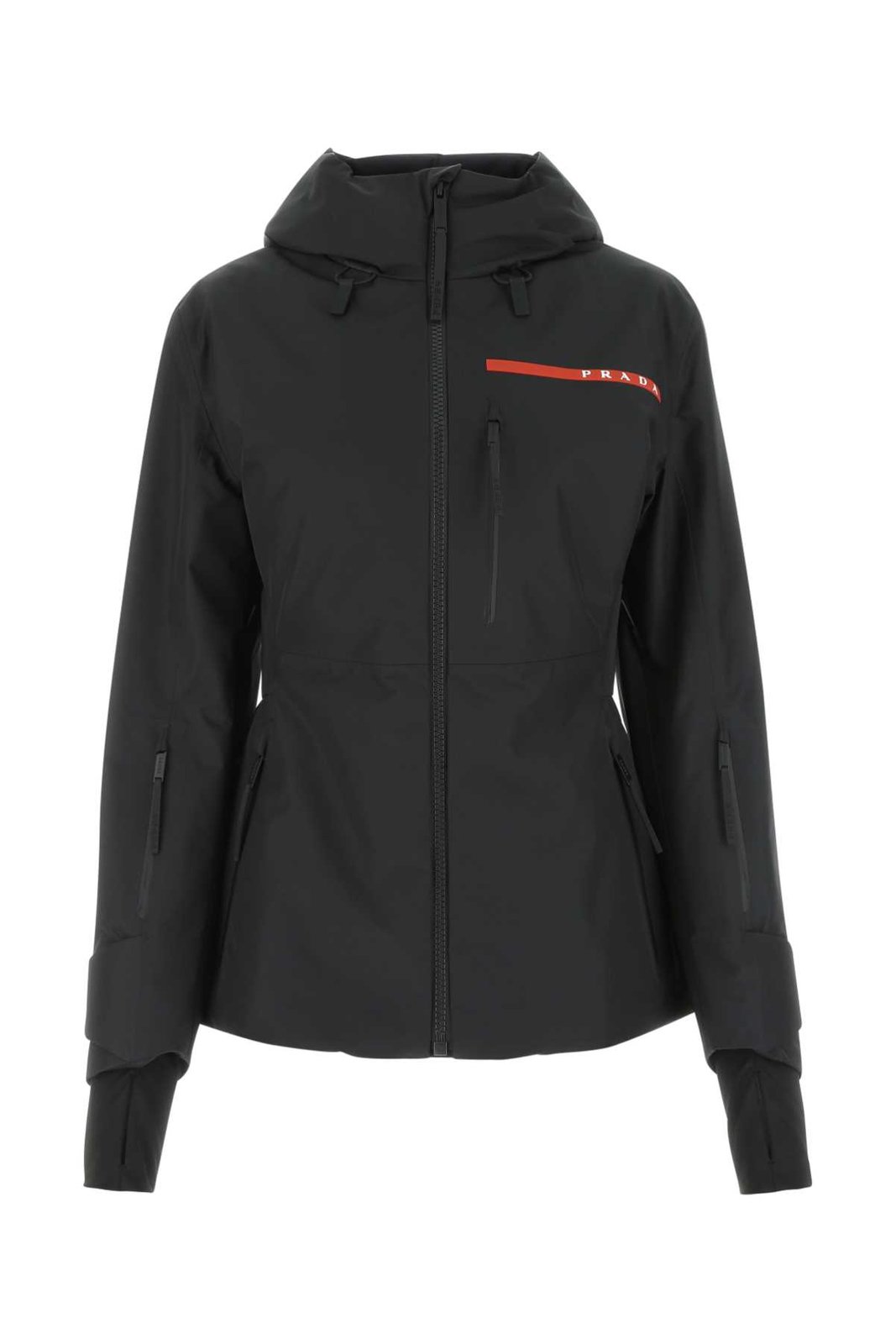 Jacke mit Prada-Logo-Patch-Detail