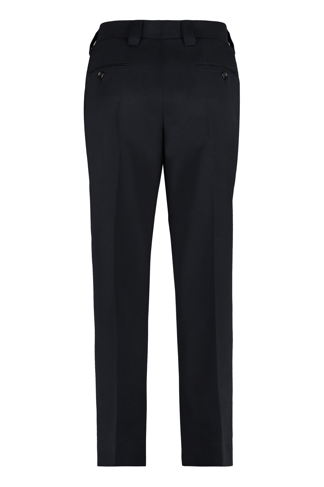 Prada Logo-Plaque Cropped Tailored Trousers