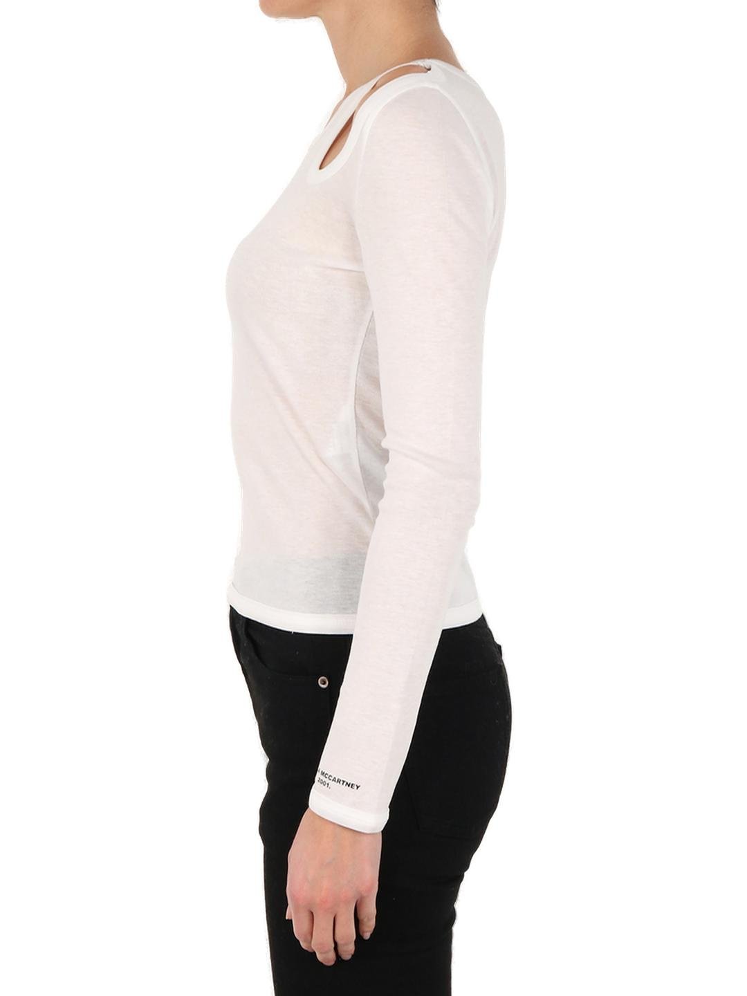 Stella McCartney Cut Out Logo Printed Top