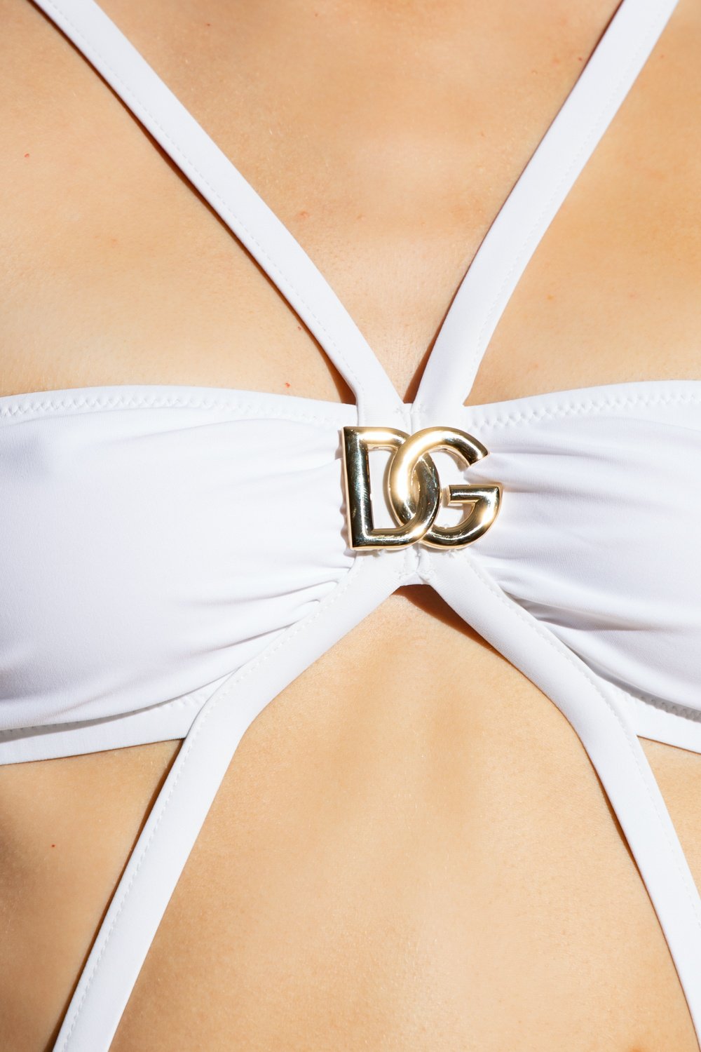 Dolce & Gabbana Logo Plaque Cut-Out Swimsuit