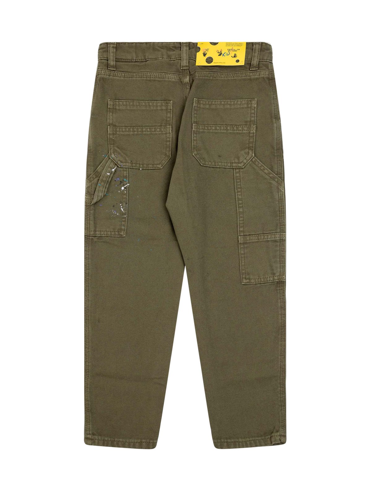 Off-White Kids Paint-Splatter Straight Leg Trousers