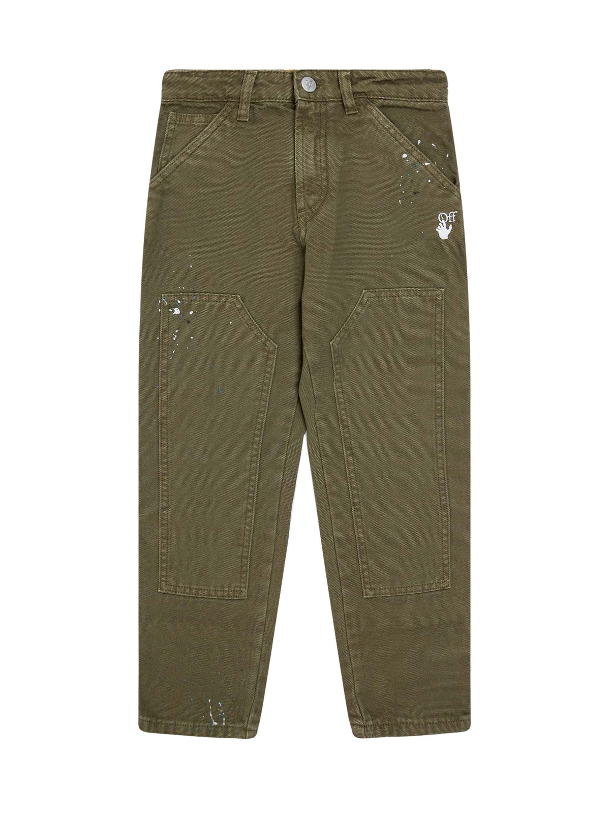Off-White Kids Paint-Splatter Straight Leg Trousers