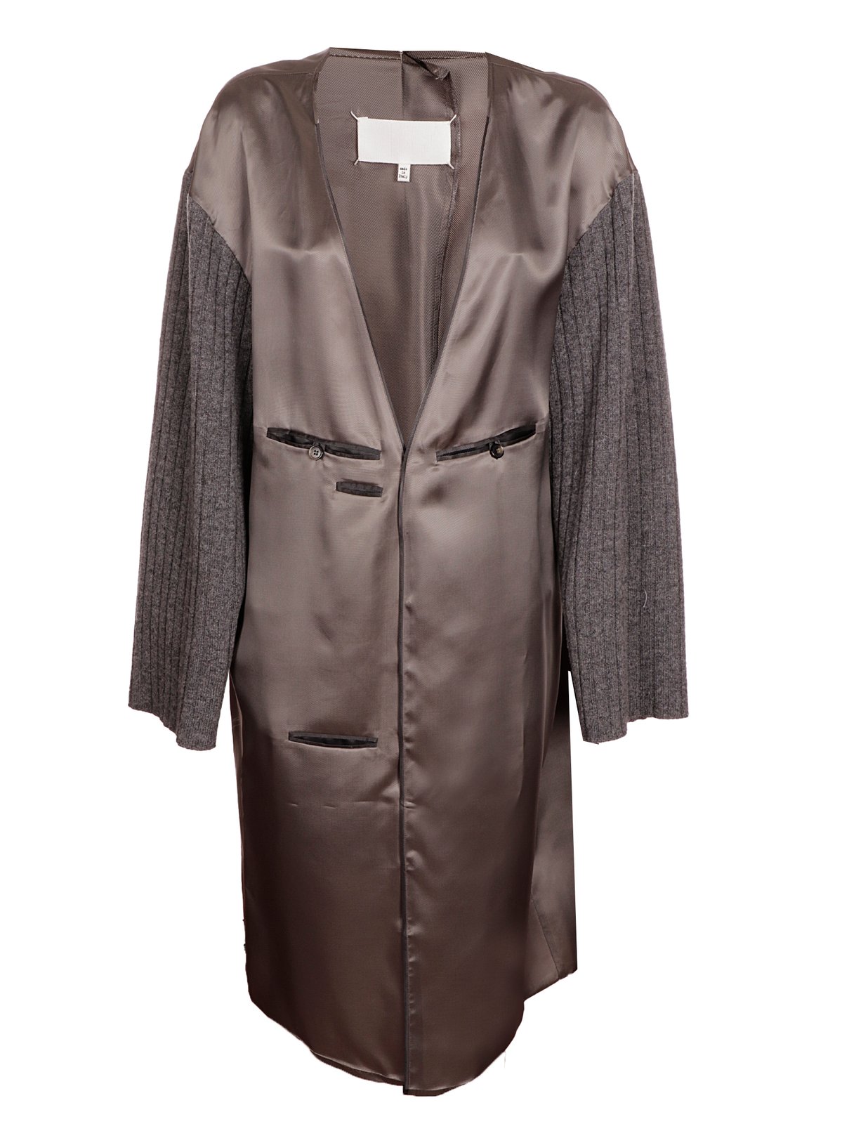Maison Margiela Satin Contrasting-Sleeved Dress