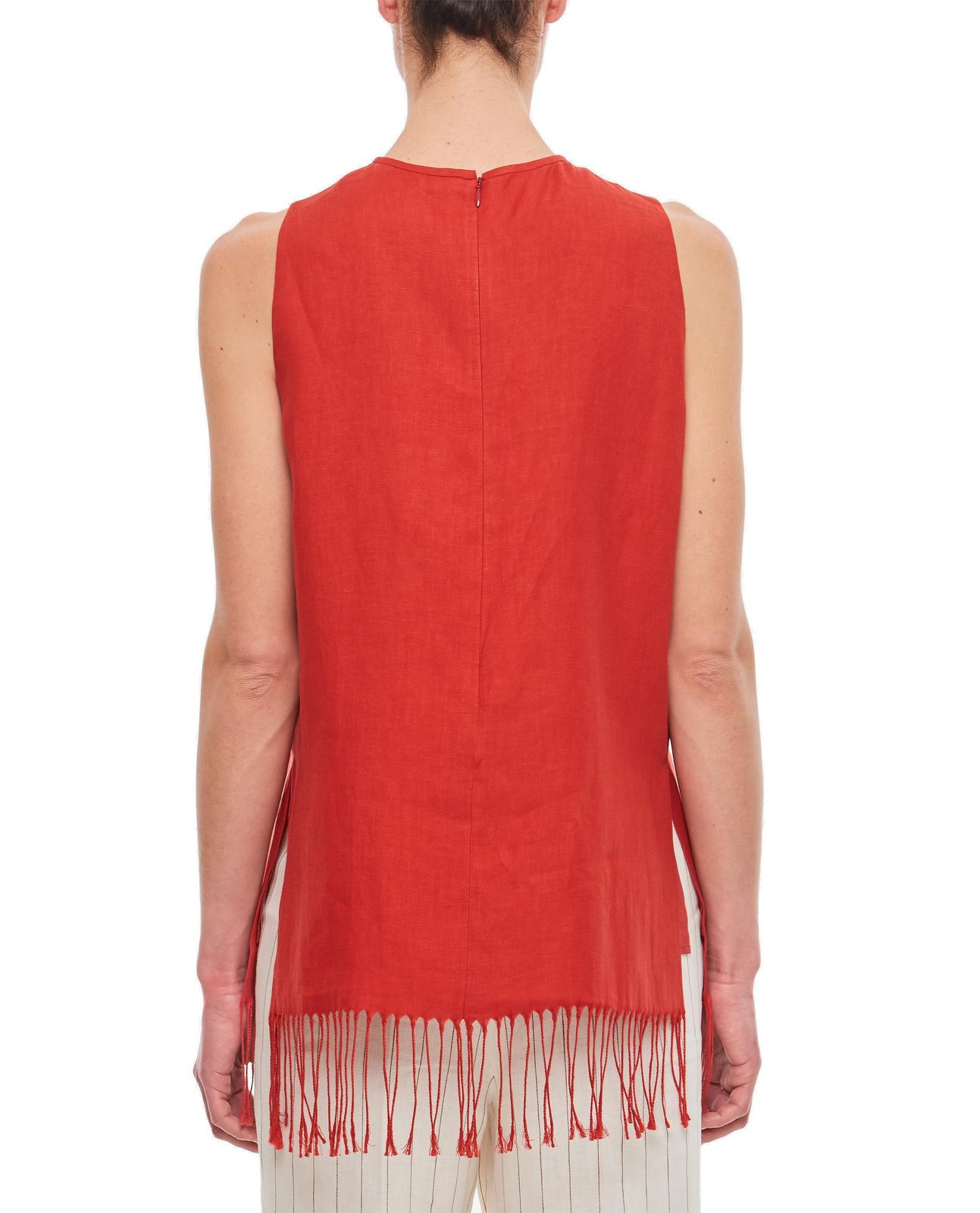 Max Mara Fringed Sleeveless Top 3 Max Mara Fringed Sleeveless Top