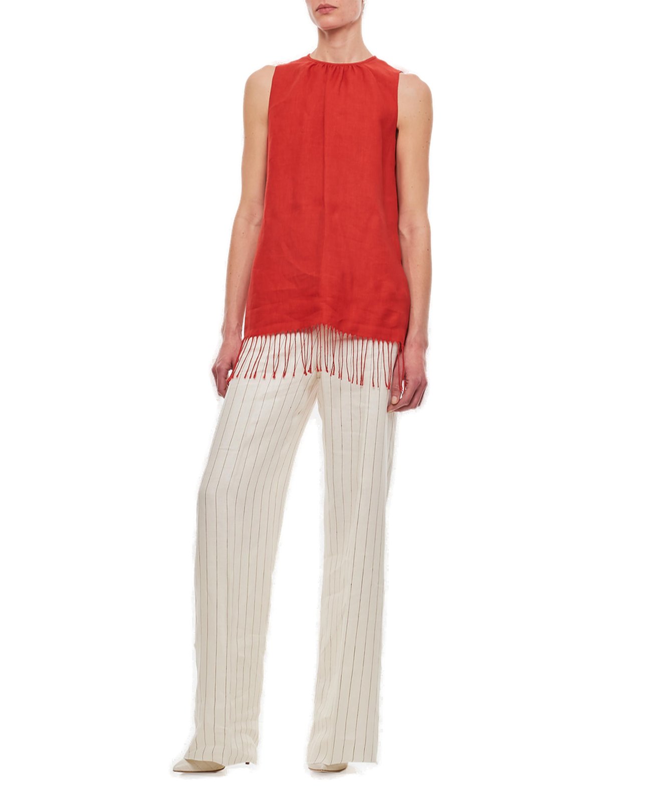 Max Mara Fringed Sleeveless Top 4 Max Mara Fringed Sleeveless Top