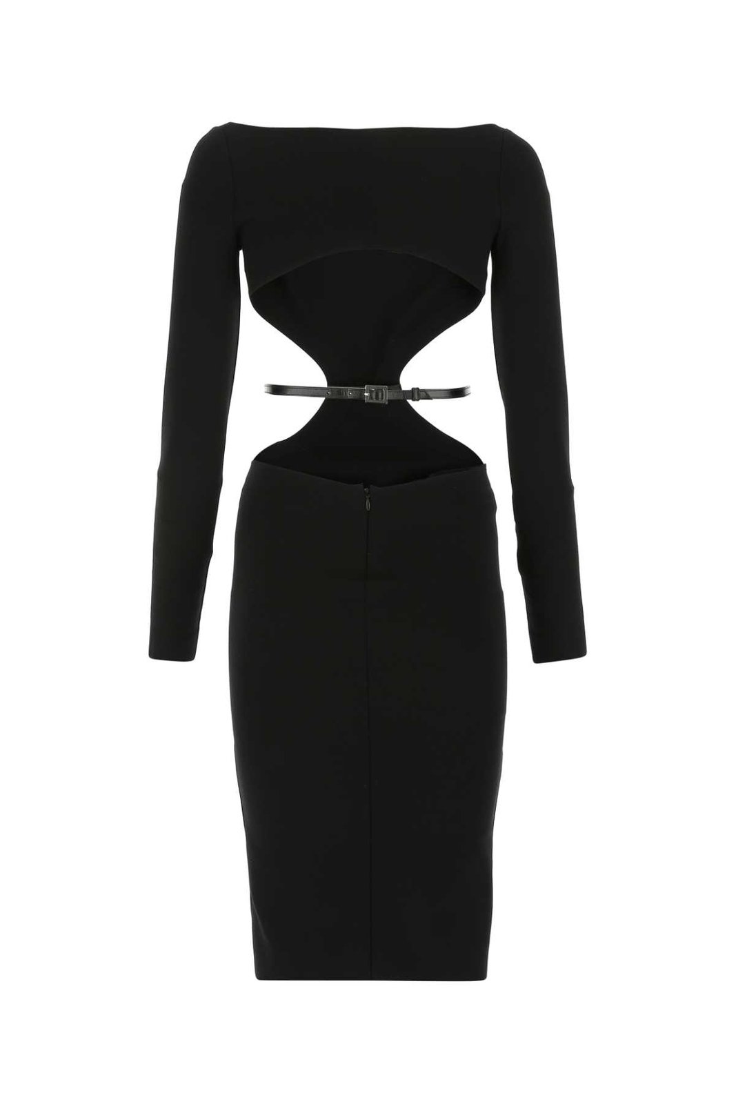 Dsquared2 Cut-Out Detailed Belted Midi Dress 1 Dsquared2 Cut-Out Detailed Belted Midi Dress