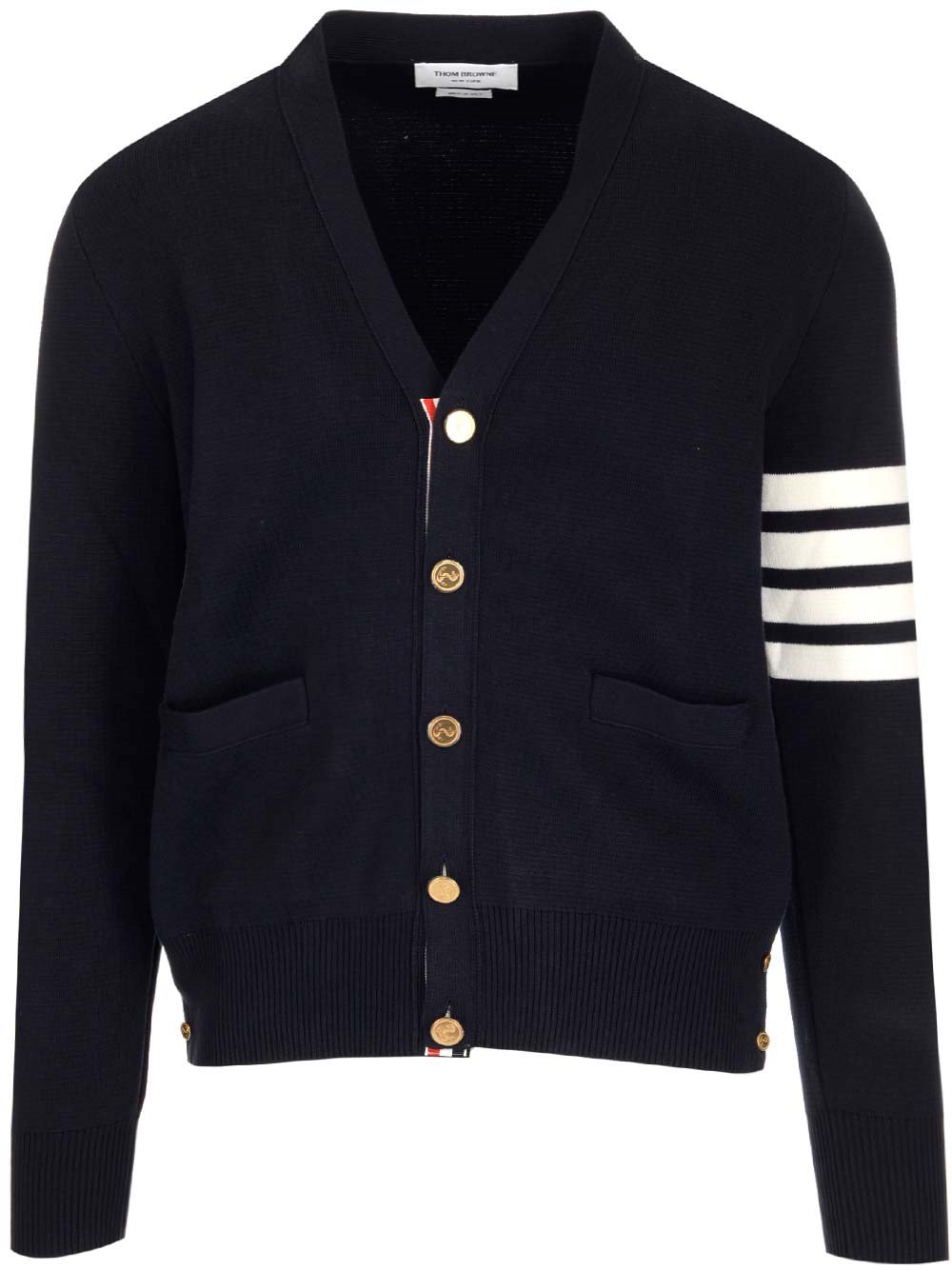 Thom Browne 4-Bar V-Neck Cardigan