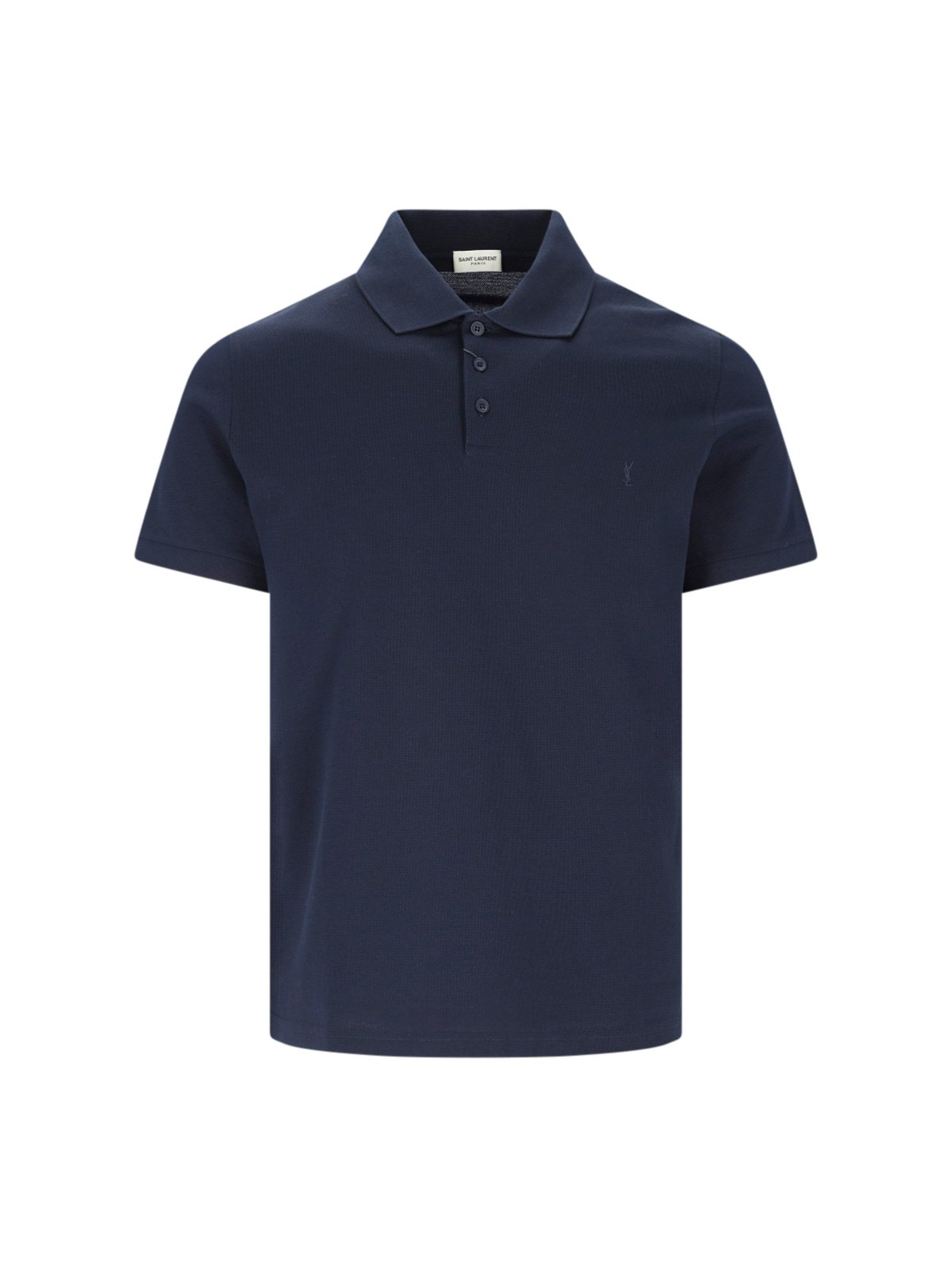 Saint Laurent Cassandre Logo Embroidered Polo Shirt