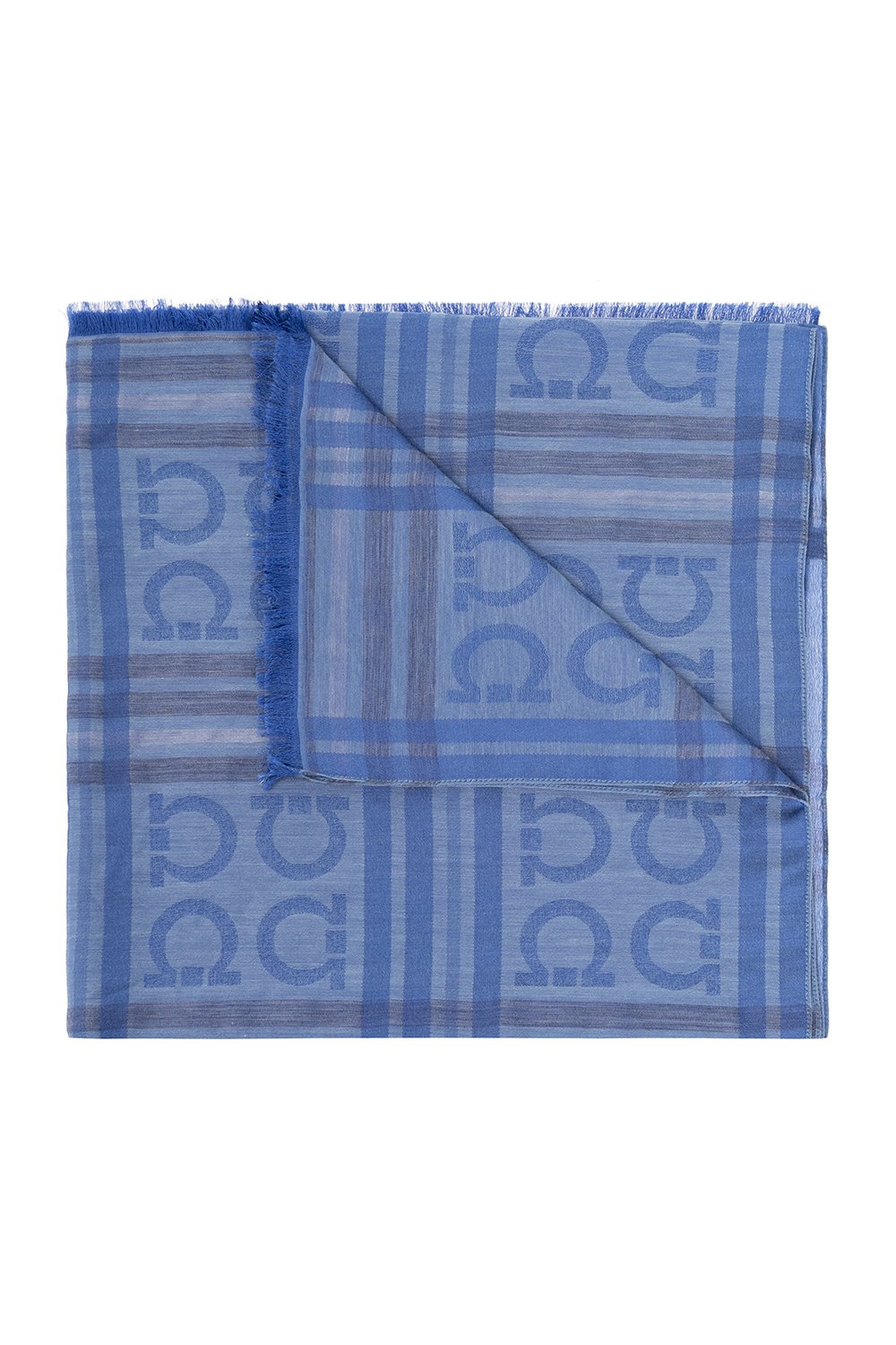 Ferragamo Graphic-Printed Fringed Scarf