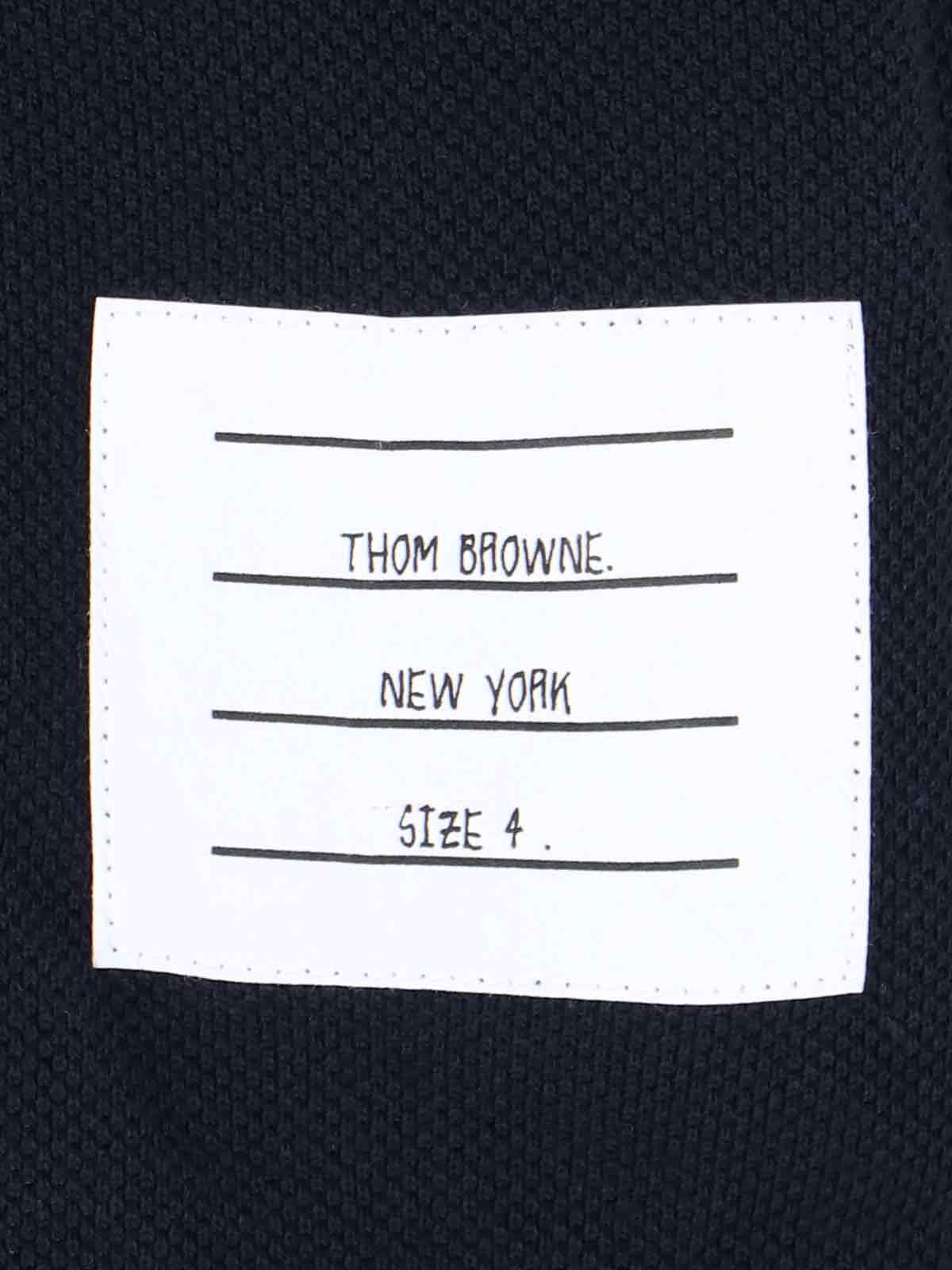 Thom Browne Classic Pique Stripe Relaxed Polo Shirt