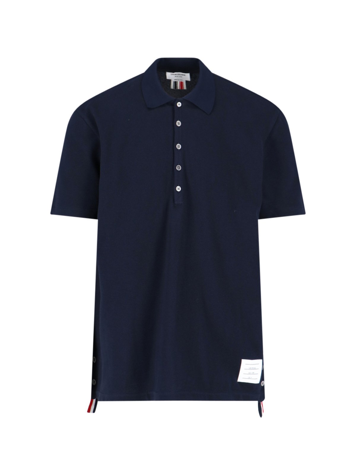 Thom Browne Classic Pique Stripe Relaxed Polo Shirt