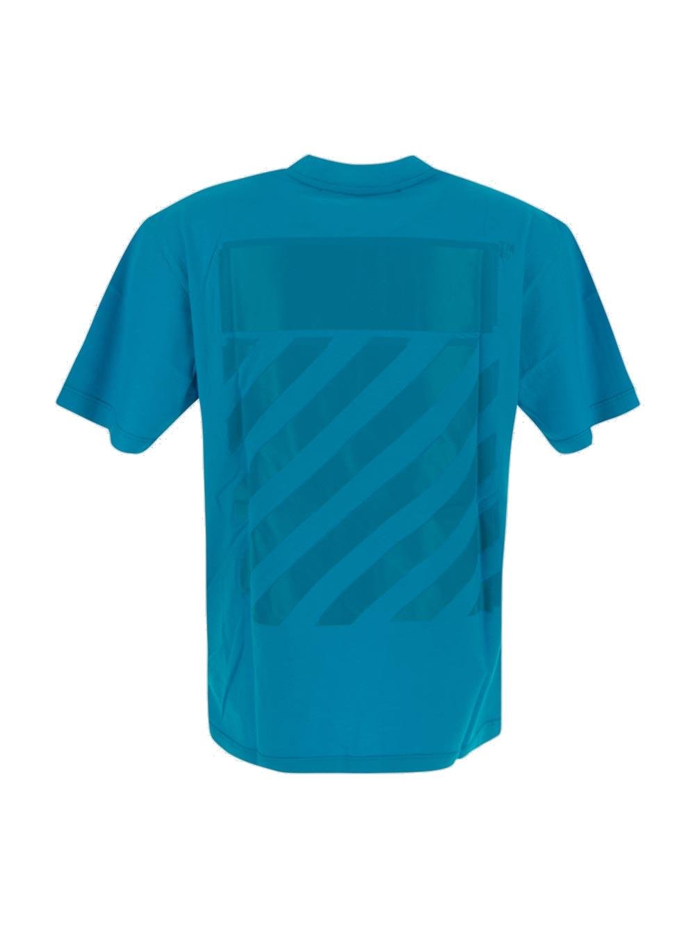 Off-White Diagonal Striped Crewneck T-Shirt