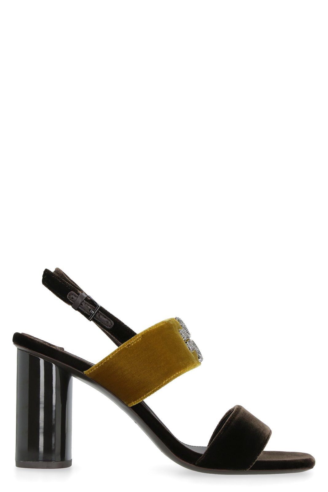 Tory Burch Eleanor Heeled Velvet Sandals