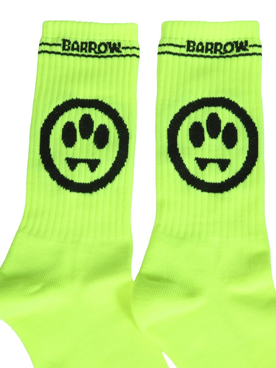 Barrow Smile-Jacquard Ribbed Knit Socks