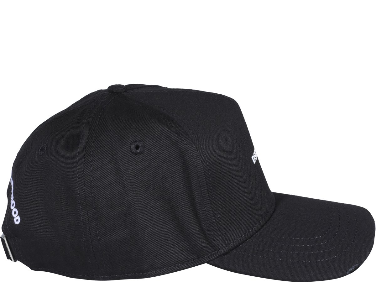 Dsquared2 Logo Embroidered Distressed Baseball Cap