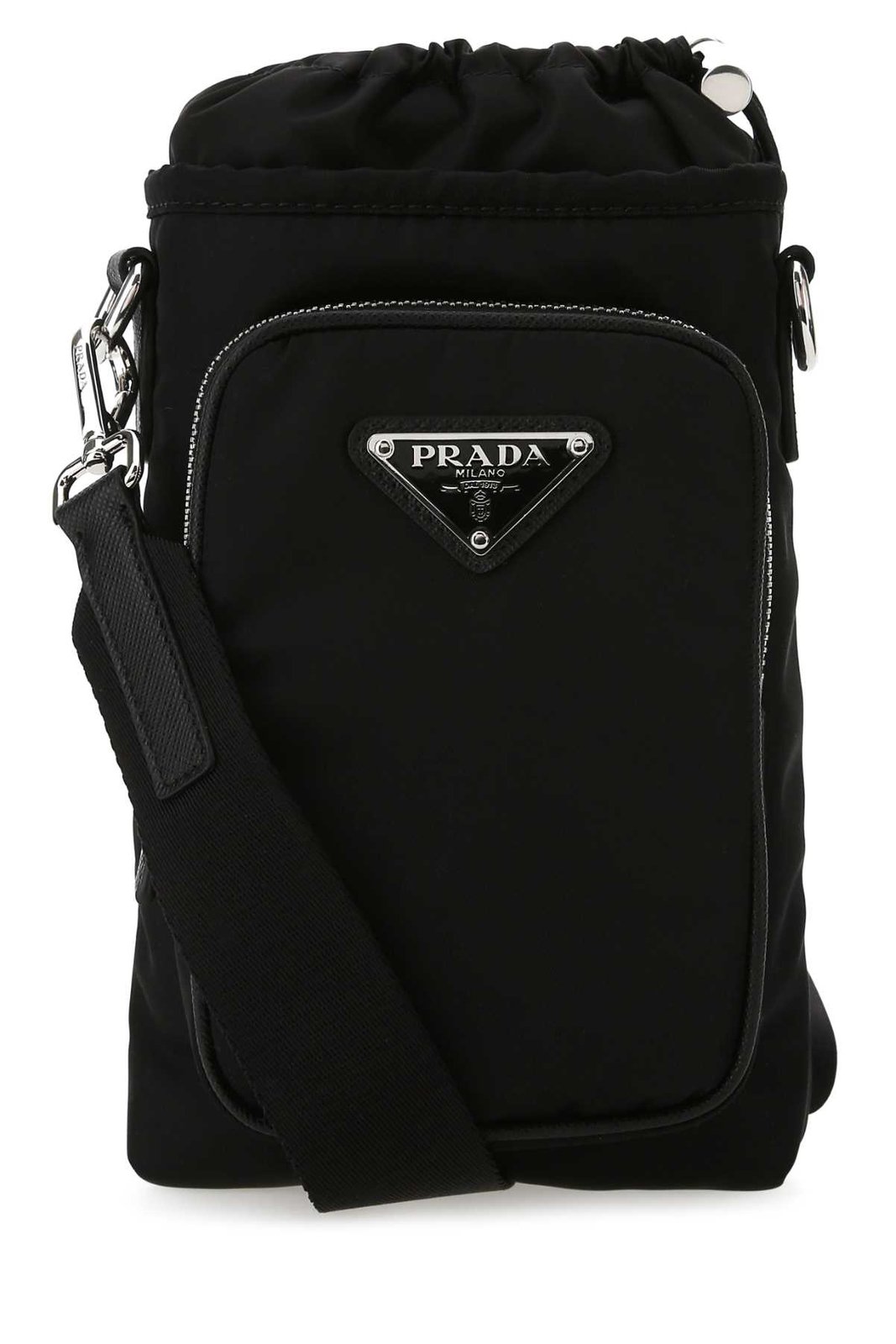 Prada Logo Plaque Zipped Phone Bag