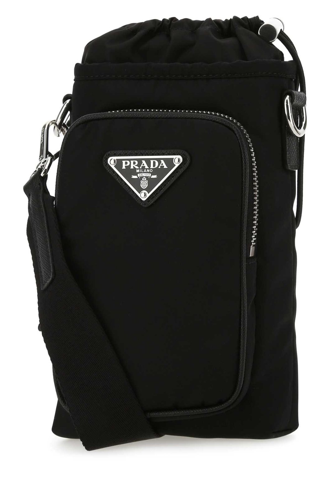 Prada Logo Plaque Zipped Phone Bag