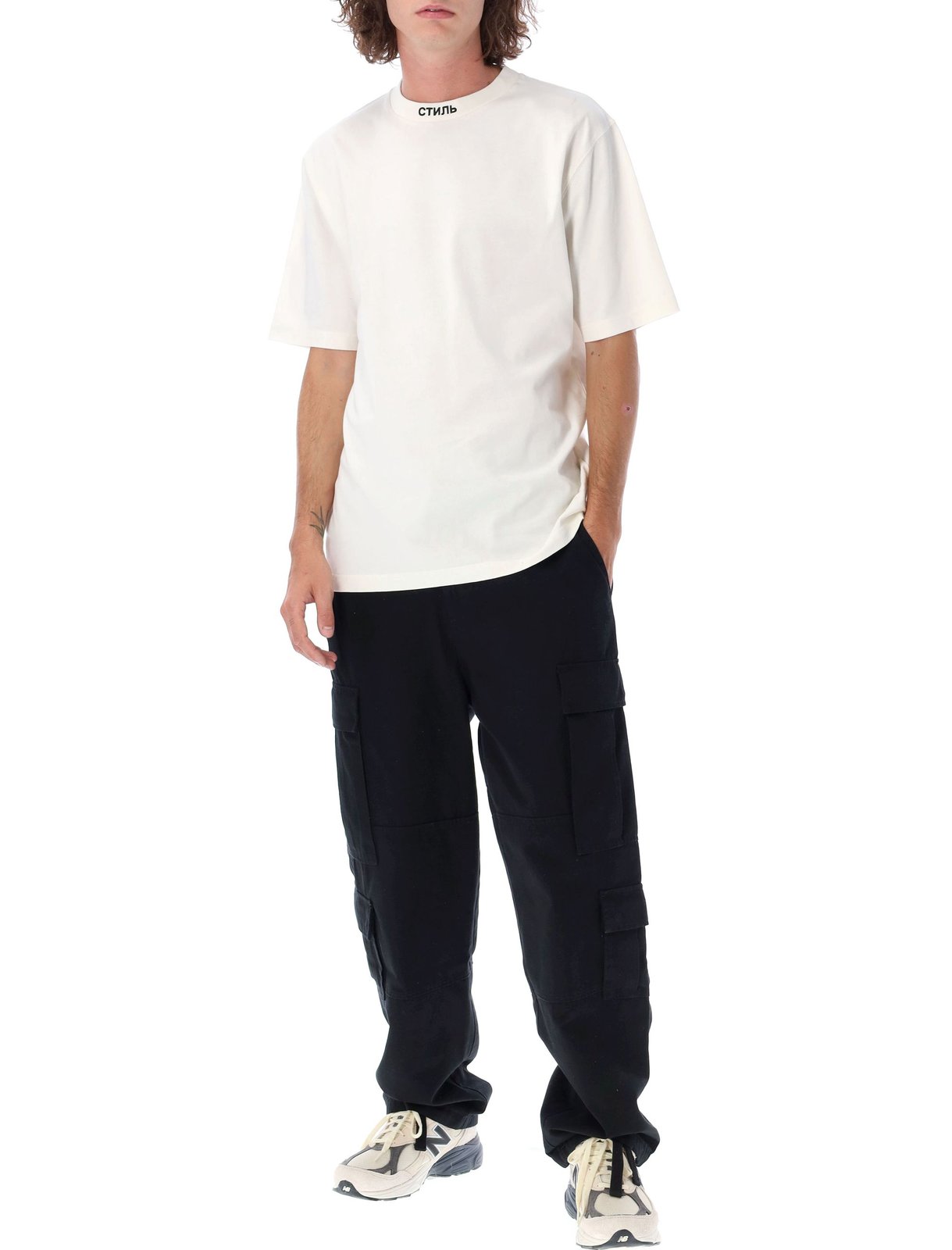 Heron Preston Logo Embroidered Crewneck T-Shirt