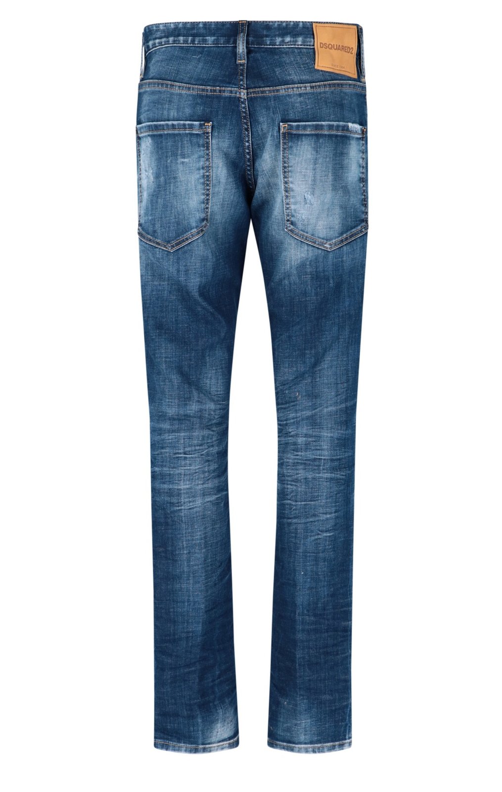 Dsquared2 Distressed Straight-Leg Jeans