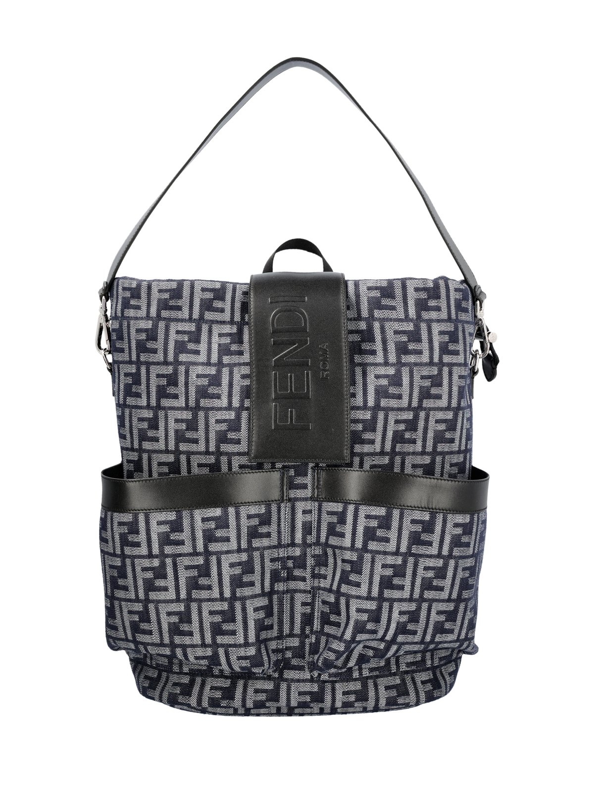 Fendi FF Motif Jacquard Drawstring Medium Backpack