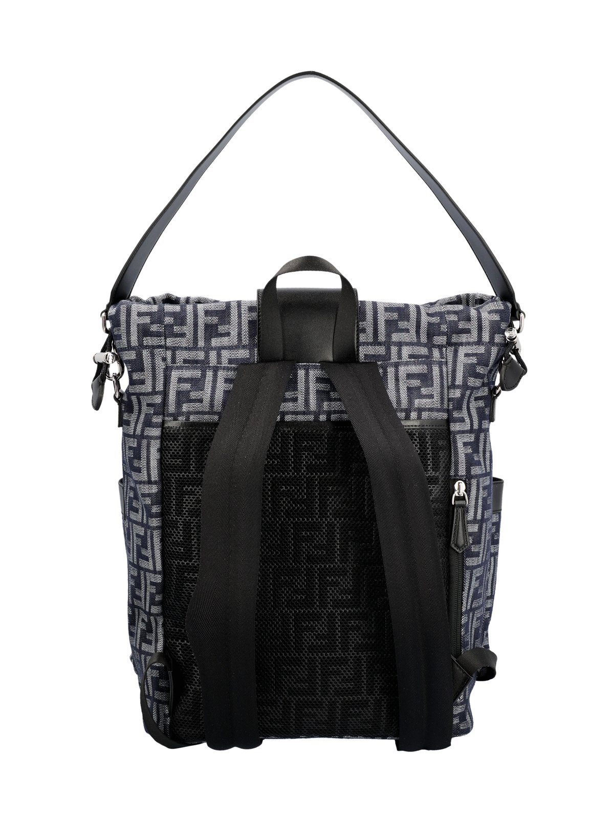 Fendi FF Motif Jacquard Drawstring Medium Backpack