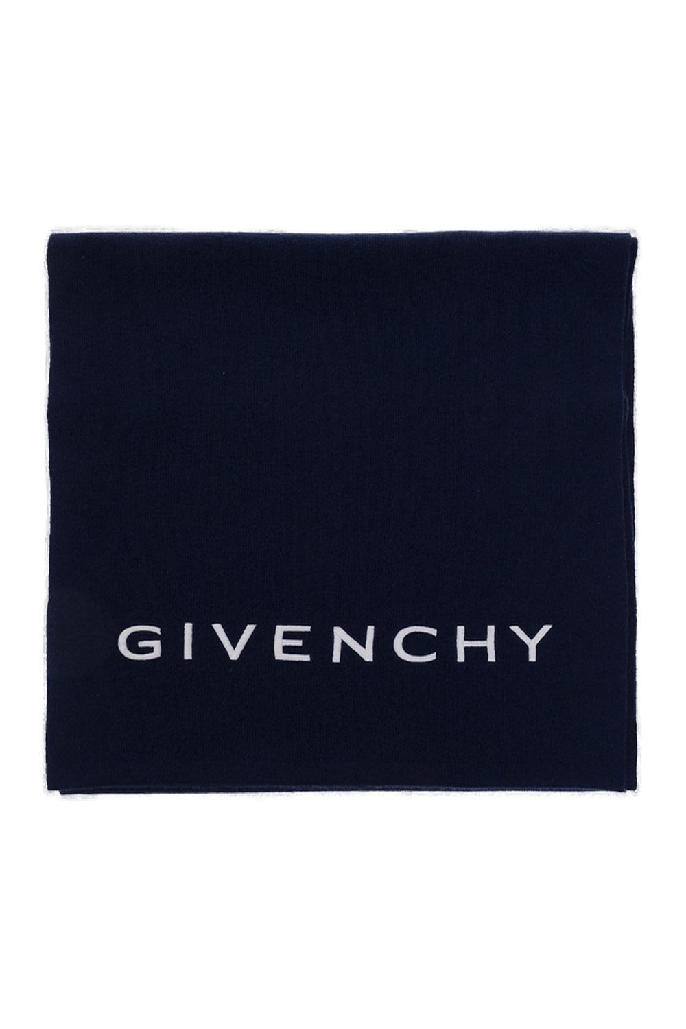 Givenchy Logo Embroidered Knitted Scarf