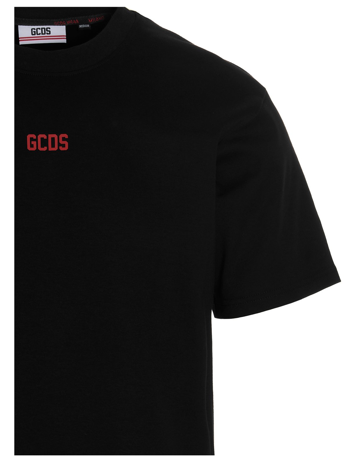 GCDS Logo Detailed Crewneck T-Shirt 1 GCDS Logo Detailed Crewneck T-Shirt
