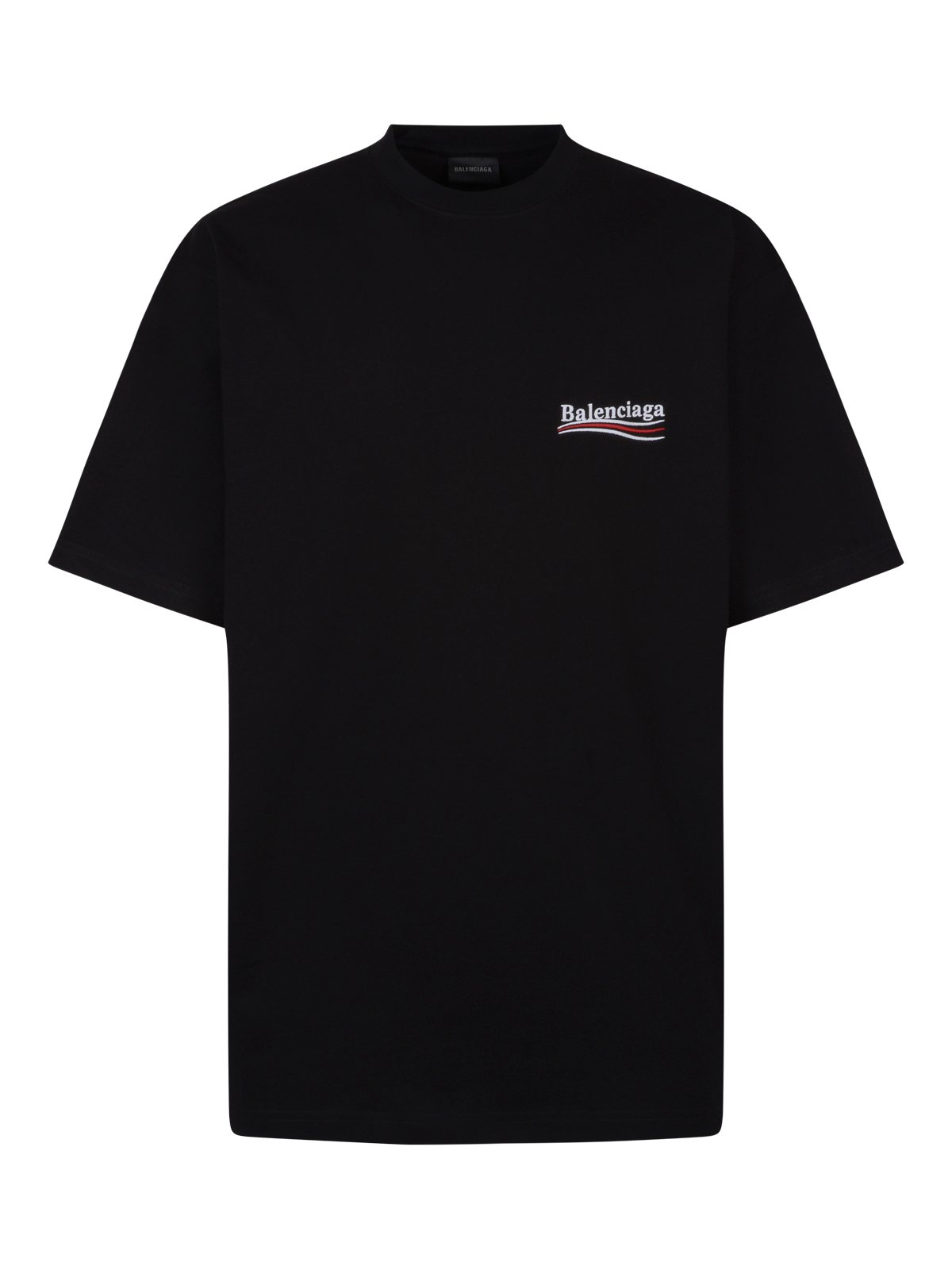 Balenciaga Political Campaign Logo Embroidered Crewneck T-Shirt