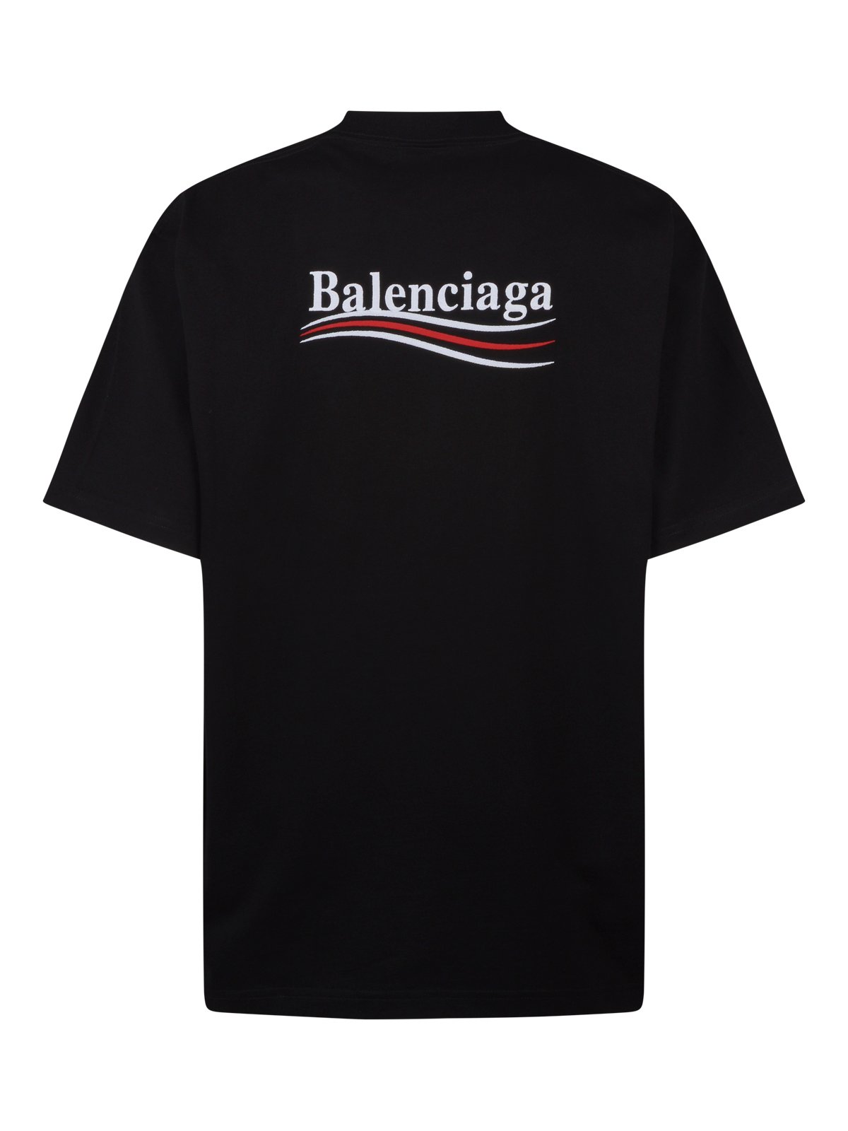 Balenciaga Political Campaign Logo Embroidered Crewneck T-Shirt 3 Balenciaga Political Campaign Logo Embroidered Crewneck T-Shirt