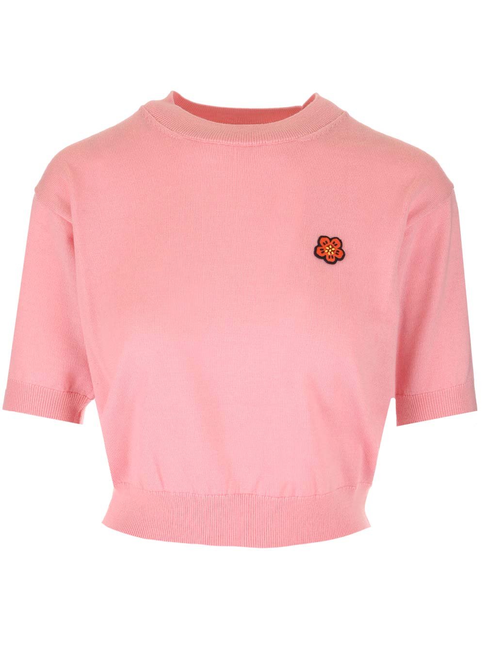 Kenzo Boke Flower Crest Short-Sleeved Jumper